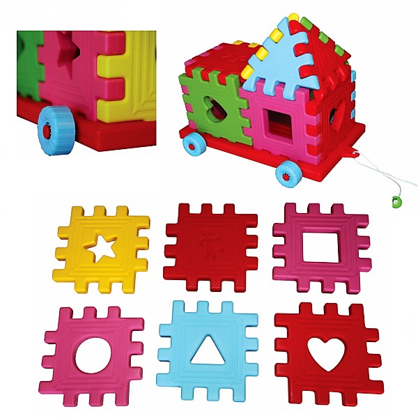 Arabalı Plastik Puzzle 12 Parça