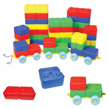 40 Parça Arabalı Plastik Lego